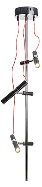 Stropní LED svítidlo VIPER III, černá/chrom, 3× 3 W, teplá bílá 3000 K
