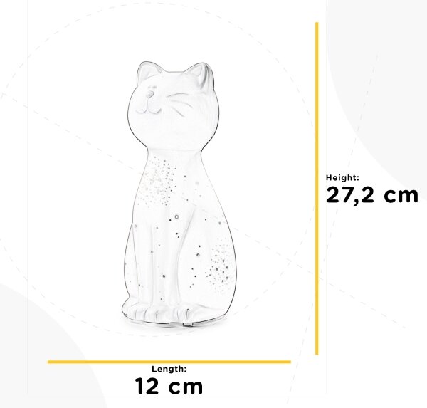 ONLI - Stolní lampa PORCELLANA 1xE14/6W/230V 27,2 cm kočka