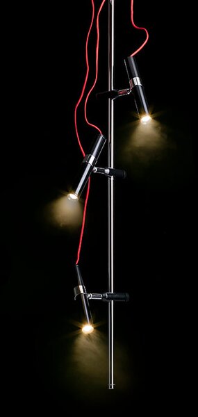 Stropní LED svítidlo VIPER III, černá/chrom, 3× 3 W, teplá bílá 3000 K