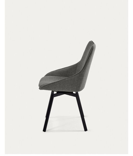 Tmavě šedá jídelní židle Jenna – Kave Home