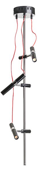 Stropní LED svítidlo VIPER III, černá/chrom, 3× 3 W, teplá bílá 3000 K