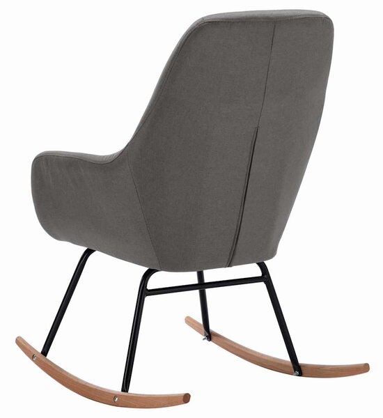 Houpací křeslo světle šedé textil 289537