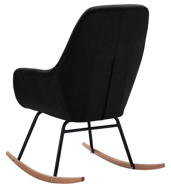Houpací křeslo černé textil 289543