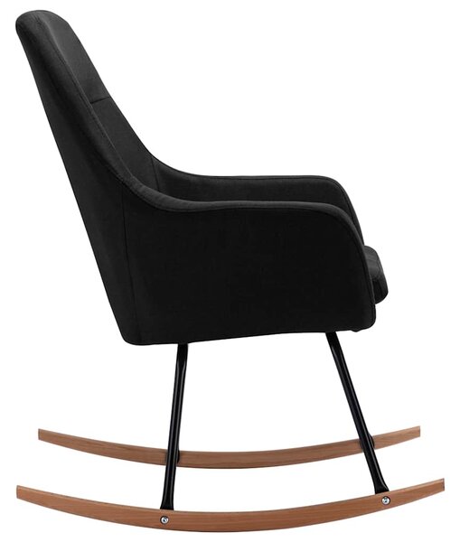 Houpací křeslo černé textil 289543