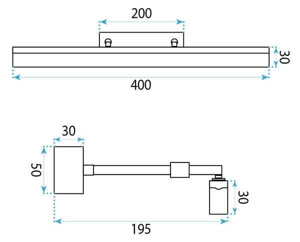 Toolight Rea, Koupelnové nástěnné LED svítidlo APP1869-1W 40cm CHROME, OSW-66025
