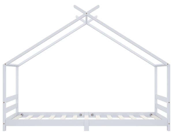 Rám dětské postele bílý masivní borové dřevo 90 x 200 cm 289612