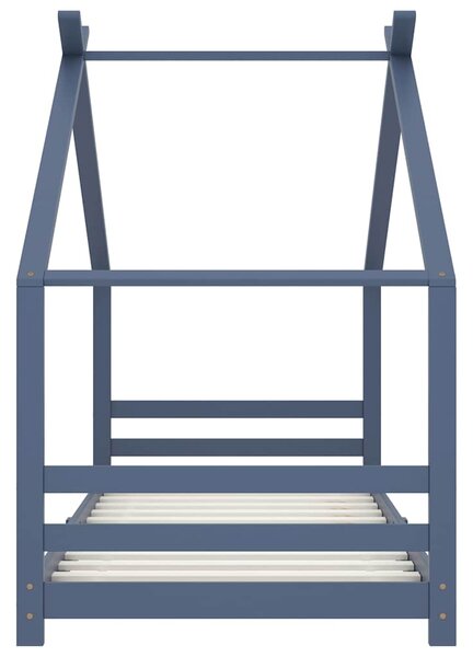 Rám dětské postele šedý masivní borové dřevo 90 x 200 cm 289615