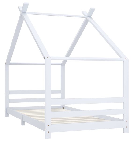 Rám dětské postele bílý masivní borové dřevo 90 x 200 cm 289612