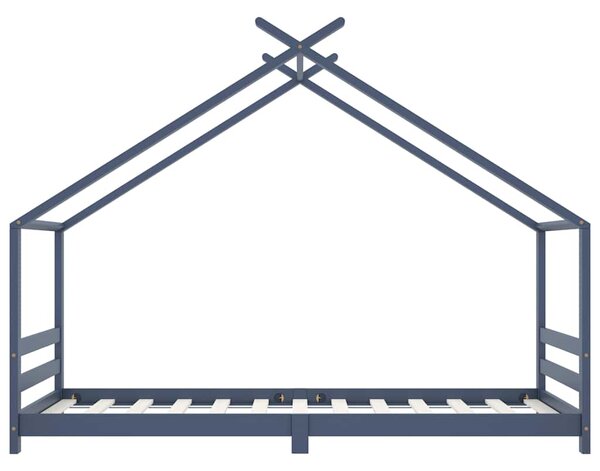 Rám dětské postele šedý masivní borové dřevo 90 x 200 cm 289615