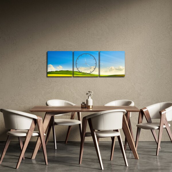 Obraz - Jarní nebe (s hodinami) (90x30 cm)