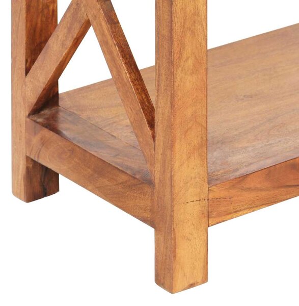 Knihovna 60 x 30 x 160 cm masivní akácie s medovým povrchem 289625