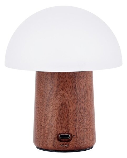 Bílá/v tmavě přírodní barvě LED stolní lampa (výška 12,5 cm) Alice Mushroom – Gingko