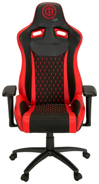 HERNÍ ŽIDLE, vzhled kůže, plochá tkanina, červená, černá MID.YOU - Online Only kancelářské židle, Online Only