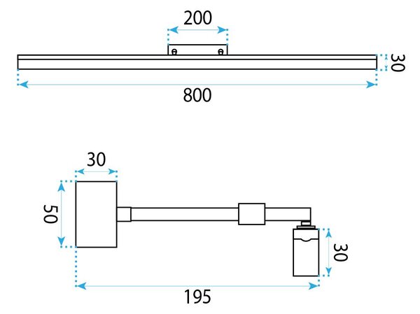 Toolight Rea, Koupelnové nástěnné LED svítidlo APP1871-1W 80cm CHROME, OSW-66027