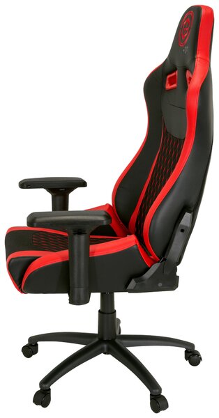 HERNÍ ŽIDLE, vzhled kůže, plochá tkanina, červená, černá MID.YOU - Online Only kancelářské židle, Online Only