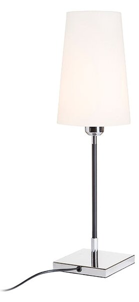 Stolní lampa LULU, bílá/černá/chrom, patice E27, 8 W
