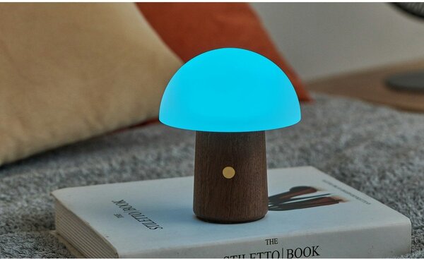 Bílá/v tmavě přírodní barvě LED stolní lampa (výška 12,5 cm) Alice Mushroom – Gingko