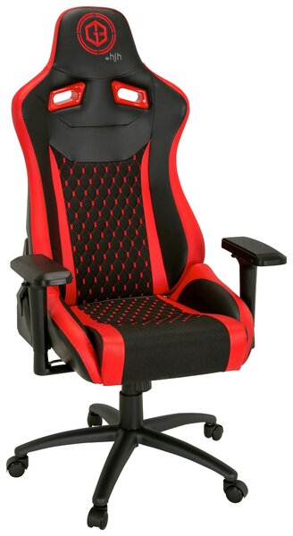 HERNÍ ŽIDLE, vzhled kůže, plochá tkanina, červená, černá MID.YOU - Online Only kancelářské židle, Online Only