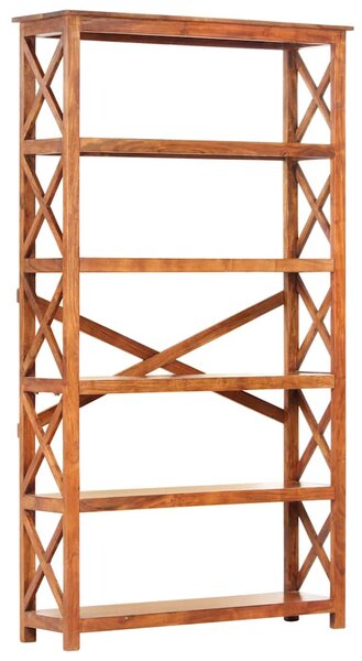 Knihovna 100 x 30 x 180 cm masivní akácie s medovým povrchem 289626