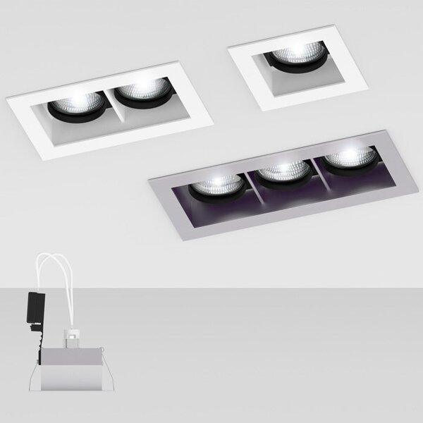 Výklopné zápustné svítidlo MONE I, bílé, patice GU53, 50 W, 12 V