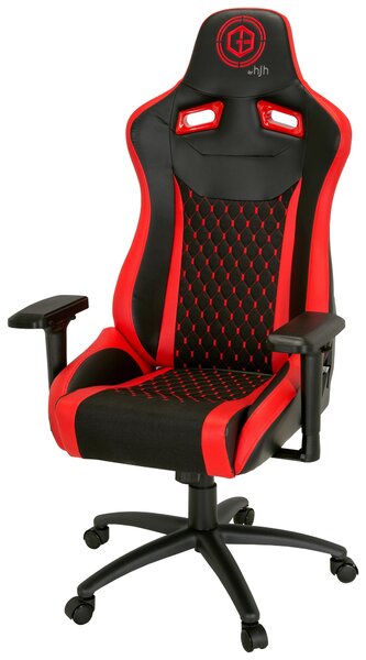 HERNÍ ŽIDLE, vzhled kůže, plochá tkanina, červená, černá MID.YOU - Online Only kancelářské židle, Online Only