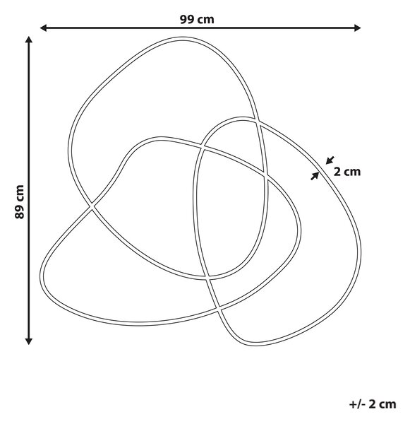 Zrcadlo TAILLY 99 cm 89 cm Černá