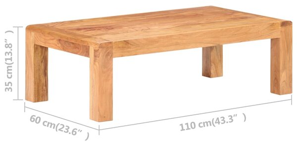 Konferenční stolek 110 x 60 x 35 cm akácie s medovým povrchem 289630