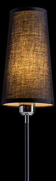 Stolní lampa LULU, černá/chrom, patice E27, 8 W