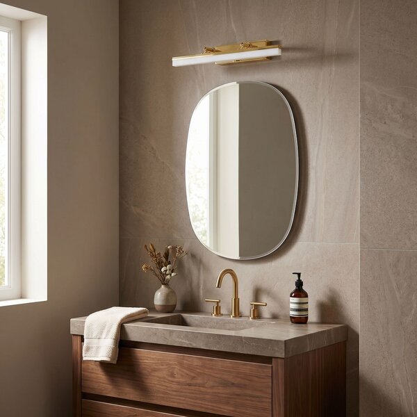 Toolight Rea, Koupelnové nástěnné LED svítidlo APP1872 40 CM GOLD, OSW-60985