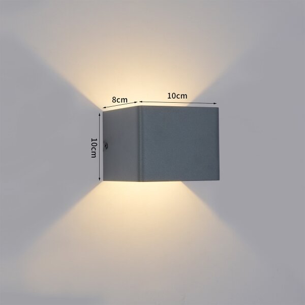 Brilagi - LED Venkovní nástěnné svítidlo DONNANI LED/5W/230V antracit IP44