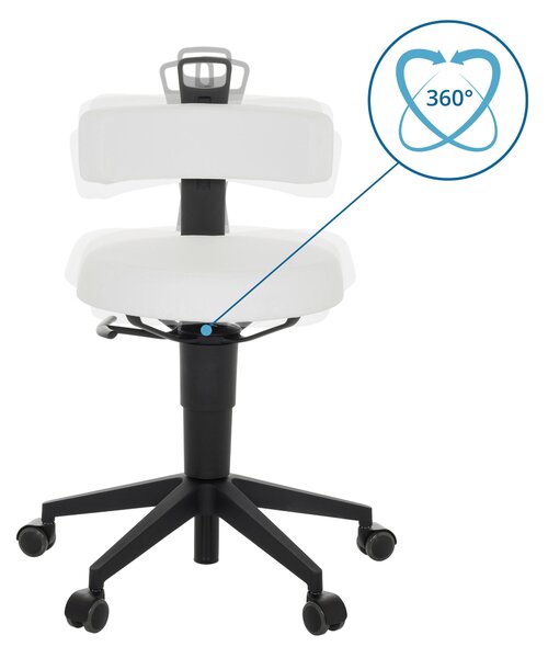 KANCELÁŘSKÁ STOLIČKA bílá MID.YOU - Otočné stoličky, Online Only