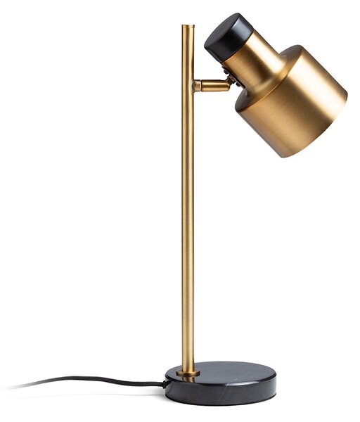 Stolní lampa DIVINA, mosaz/dekor černý mramor, patice E27, 5 W