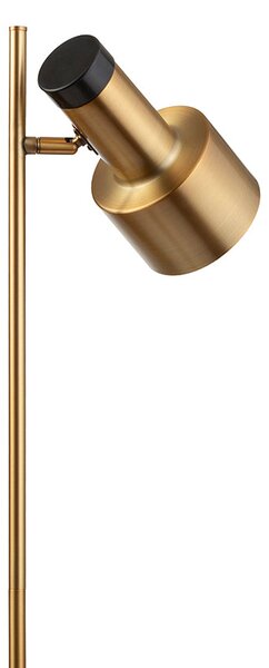 Stojací lampa DIVINA, mosaz/dekor černý mramor, patice E27, 5 W