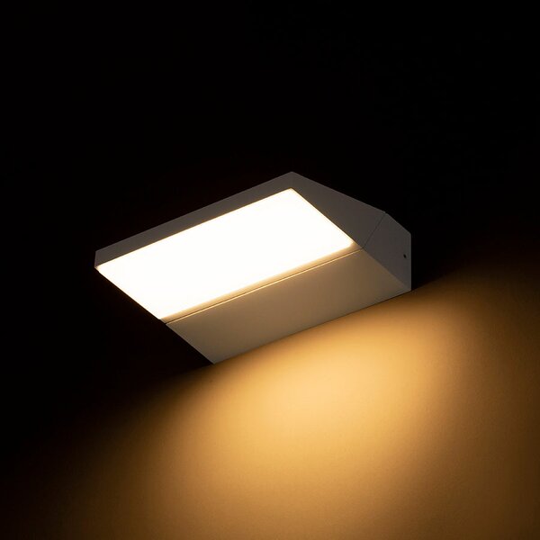 Venkovní nástěnné LED svítidlo TWIST, bílé, 12 W, teplá bílá 3000 K, IP65