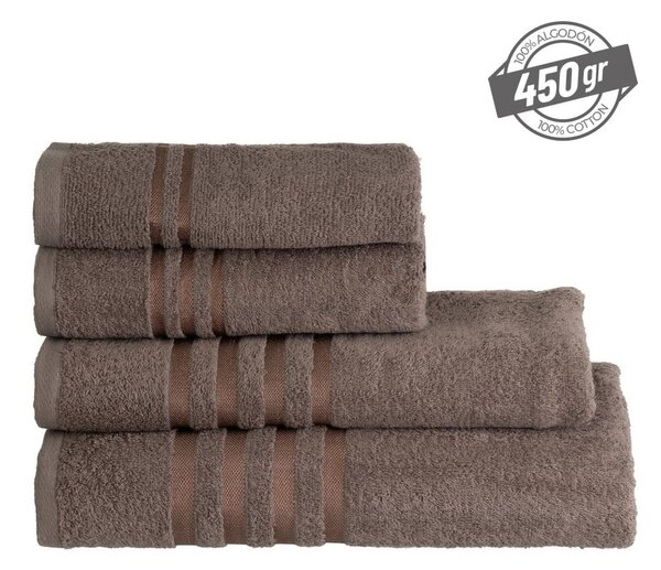 Hnědý froté bavlněný ručník 30x50 cm Simple – Casa Selección