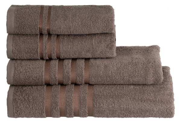 Hnědý froté bavlněný ručník 30x50 cm Simple – Casa Selección