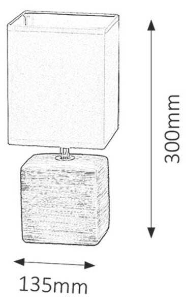 Rabalux stolní lampa Orlando E14 1x MAX 40W šedá 4458