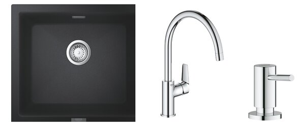 Sada granitový dřez Grohe K700 31654AP0, kuchyňská baterie Grohe BauEdge 31367001, 40535000