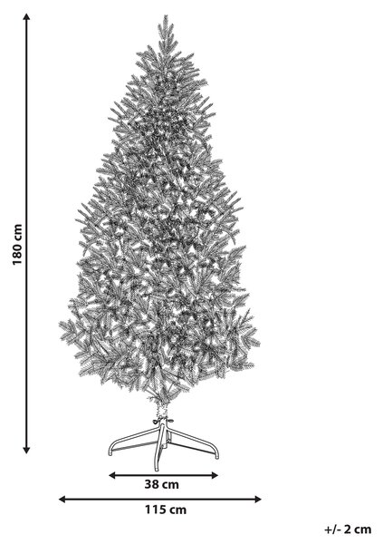 Umělý vánoční stromeček TALBOT 180 cm Bílá
