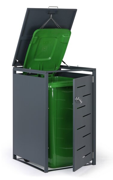 Přístřešek na popelnici 240 l, 1160 × 695 × 800 mm, uzamykatelný