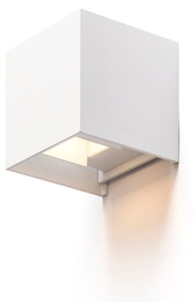 Venkovní nástěnné LED svítidlo TITO SQ, bílé, 2× 3 W, teplá bílá 3000 K, IP65, stmívatelné
