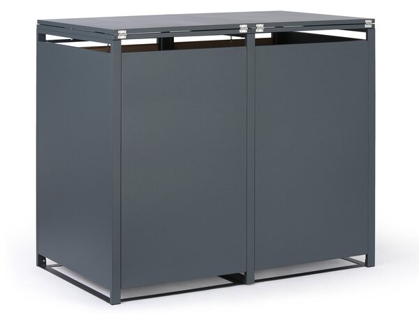 Přístřešek na 2 popelnice 240 l, 1160 x 1340 x 800 mm, dekor dřeva