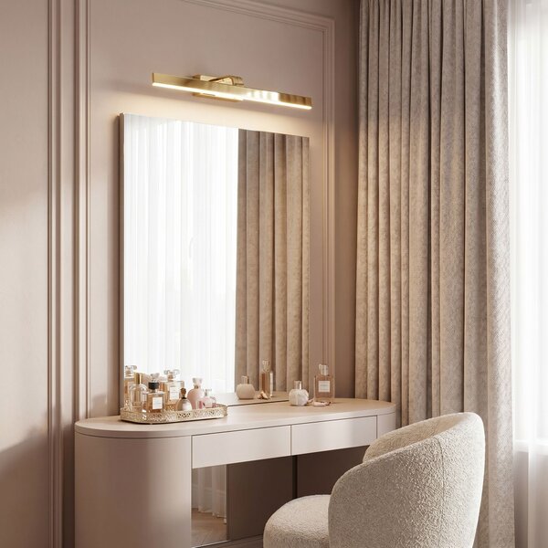 Toolight Rea, Koupelnové nástěnné LED svítidlo SWE005-1W 58cm GOLD, OSW-20104