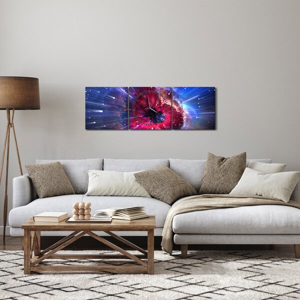 Obraz - Energie vesmíru (s hodinami) (90x30 cm)