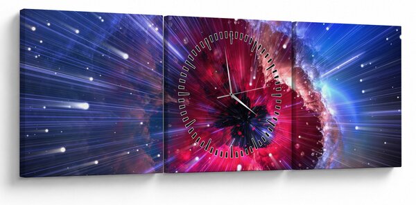 Obraz - Energie vesmíru (s hodinami) (90x30 cm)