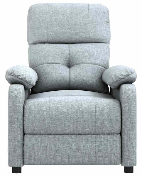 Masážní křeslo světle šedé textil 289672