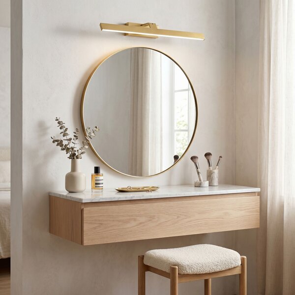 Toolight Rea, Koupelnové nástěnné LED svítidlo SWE008-1W 58cm BRUSH GOLD, OSW-20107
