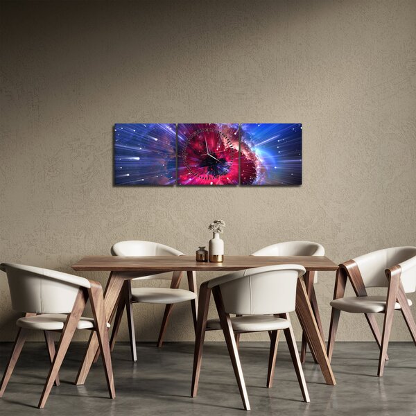 Obraz - Energie vesmíru (s hodinami) (90x30 cm)