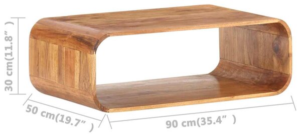 Konferenční stolek 90 x 50 x 30 cm masivní akáciové dřevo 289651