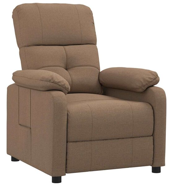 Polohovací křeslo hnědé textil 289666